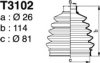 DEPA T3102 Bellow Set, drive shaft